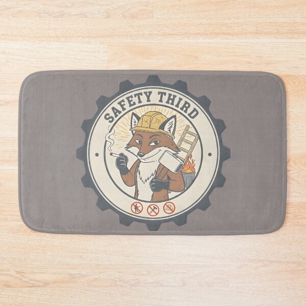 Item preview, Funny Fox Safety Third - Sarcastic Construction Tradesman designed and sold by Measured-Twice.