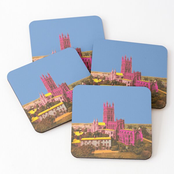 Item preview, Gloucester Cathedral Pop Art – Historic Architecture Pink designed and sold by Mauswohn.