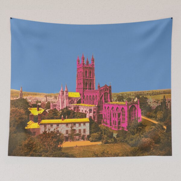 Item preview, Gloucester Cathedral Pop Art – Historic Architecture Pink designed and sold by Mauswohn.