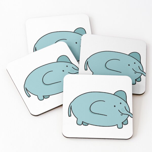 Item preview, fat cartoon elephant sticker designed and sold by spacey-kaceyy.