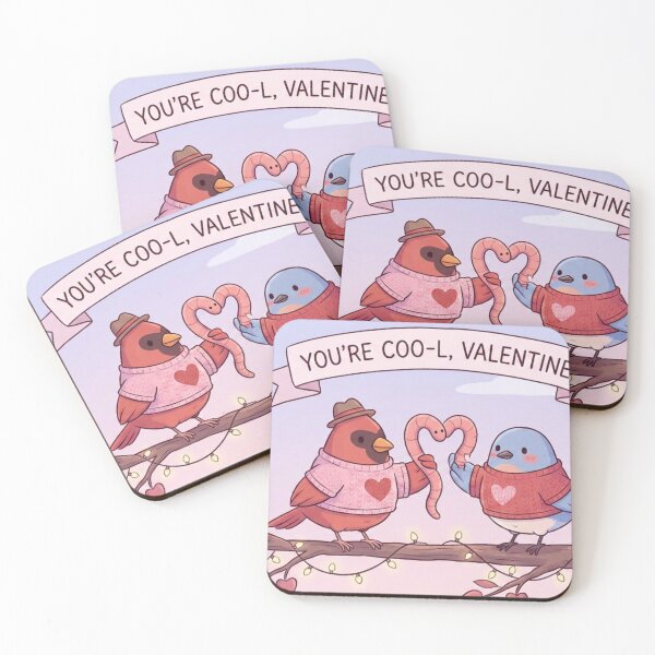 Item preview, You're cool, valentine funny aesthetic bird art designed and sold by RedOrBlueIts4U.