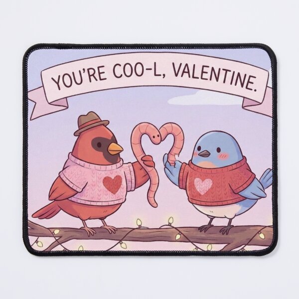 Item preview, You're cool, valentine funny aesthetic bird art designed and sold by RedOrBlueIts4U.