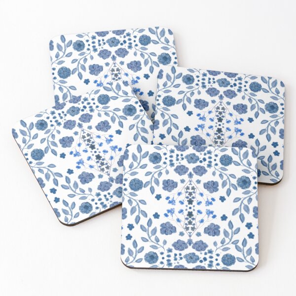 Item preview, Moody Blue Botanica Pattern designed and sold by MarrySArtwork.
