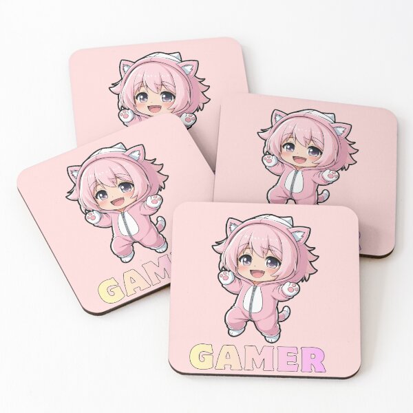 Item preview, Cute Chibi Gamer Girl – Animated Style designed and sold by Rasheedaholik.