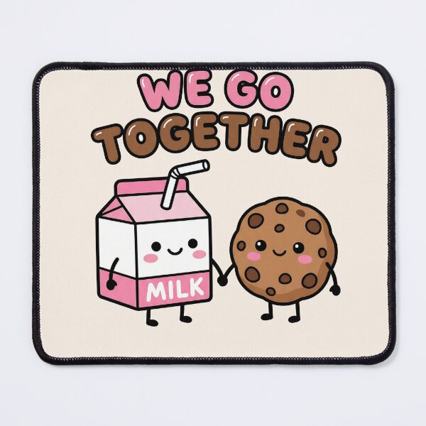 Item preview, We Go Together - Milk and Cookies Cute Couples Valentine designed and sold by Aura Art Studio.