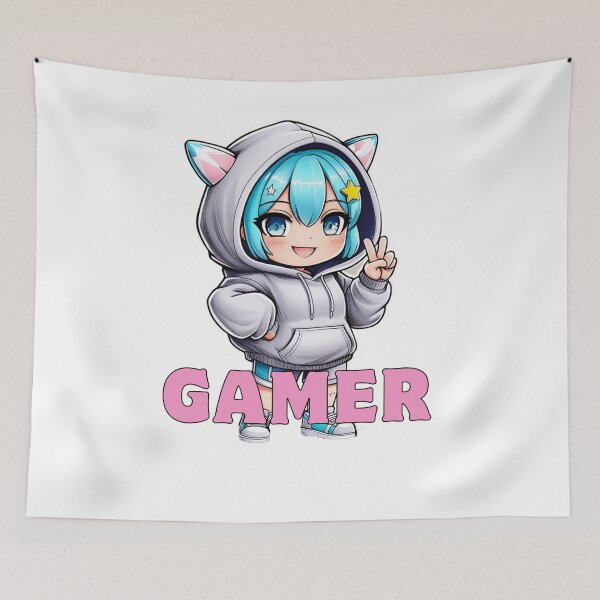 Item preview, Kawaii Gamer Girl – Chibi Gaming designed and sold by Rasheedaholik.