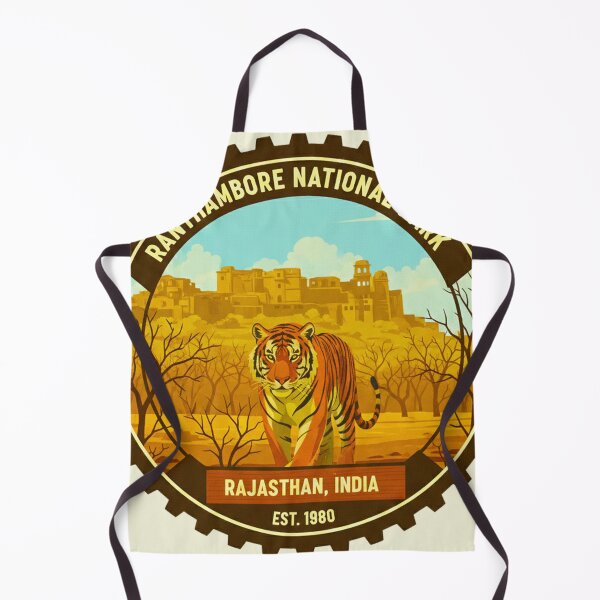 Item preview, Vintage Ranthambore National Park Rajasthan India Bengal Tiger Fort Art designed and sold by MT-Hub | Cute Aesthetic Art, Stickers & Phone Cases.