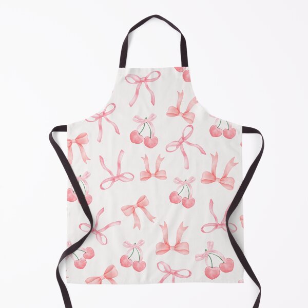 Item preview, Pink Red and Cream Aesthetic Whimsical Watercolour Cherries and Bows designed and sold by CelestialEmber.