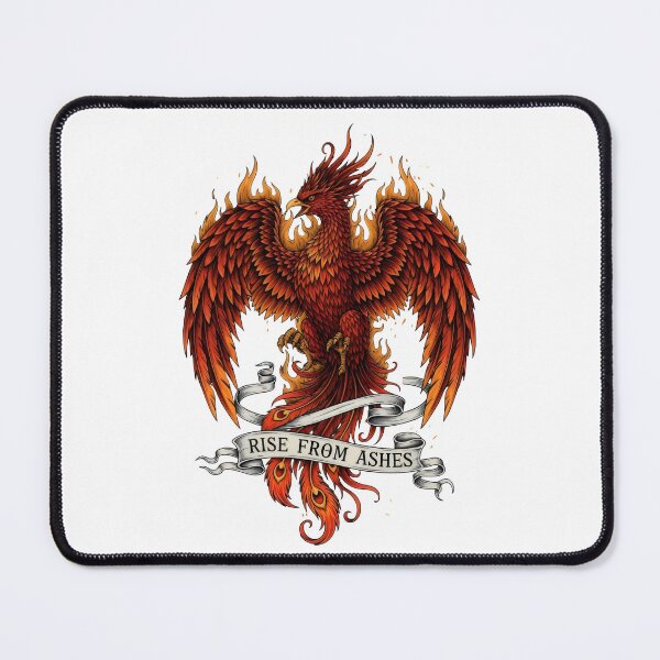 Item preview, Phoenix Rising Art – Rise from Ashes, Transformation Rebirth Recovery Resilience Tattoo Design designed and sold by Luminari Creations.