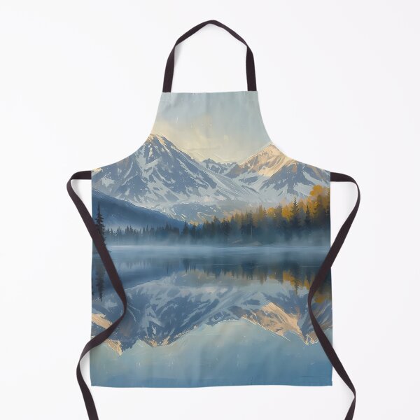 Item preview, Serene Mountain Landscape Oil Painting designed and sold by RkskArt.