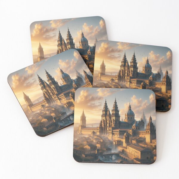 Item preview, Golden Dawn Over a Medieval City designed and sold by Sybille-Yates.