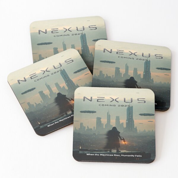 Item preview, NEXUS – Futuristic Sci-Fi Movie Poster | Dystopian Cyberpunk City Film Art (Coming 2025) designed and sold by Sushikidsntod.