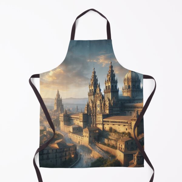 Item preview, Golden Dusk Over a Medieval City designed and sold by Sybille-Yates.