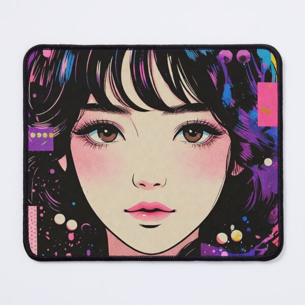 Item preview, Graceful Japanese Dancer Kimono Pop Art Portrait designed and sold by ChinzorigBAY.