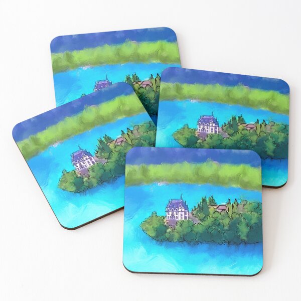 Item preview, Castle in Blue — A Quiet Swiss Lakescape designed and sold by Fun In The Sun .