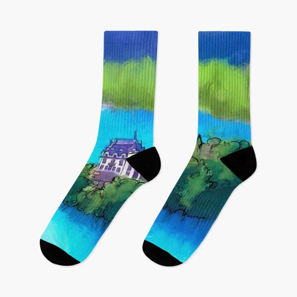 Item preview, Castle in Blue — A Quiet Swiss Lakescape designed and sold by Fun In The Sun .