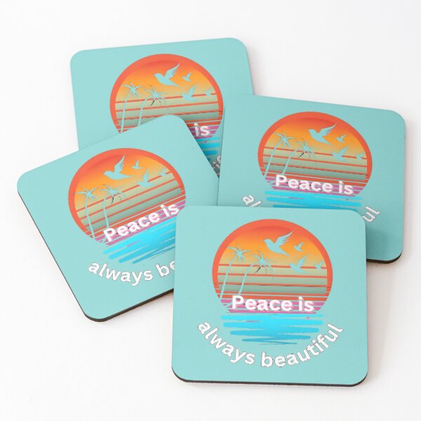Item preview, Peace Is Always Beautiful – Ocean Inspired Motivational Quote T-Shirt & Lifestyle Products designed and sold by Grand-Trends.
