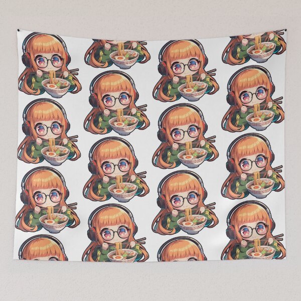 Item preview, Game Futaba Sakura Persona 5 Nerdy Kawaii Ramen Time designed and sold by mildaclairmo.