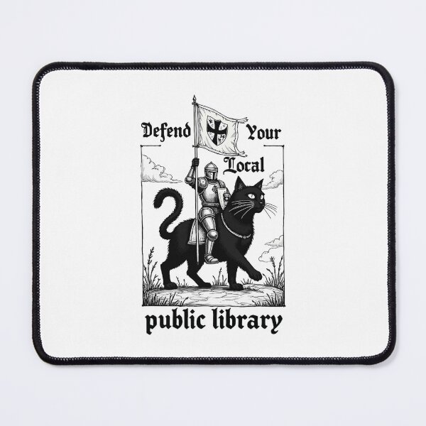Item preview, Defend Local Public Library Knight Banner designed and sold by barrycantre11.