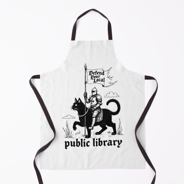 Item preview, Defend Local Public Library Cat Knight designed and sold by barrycantre11.