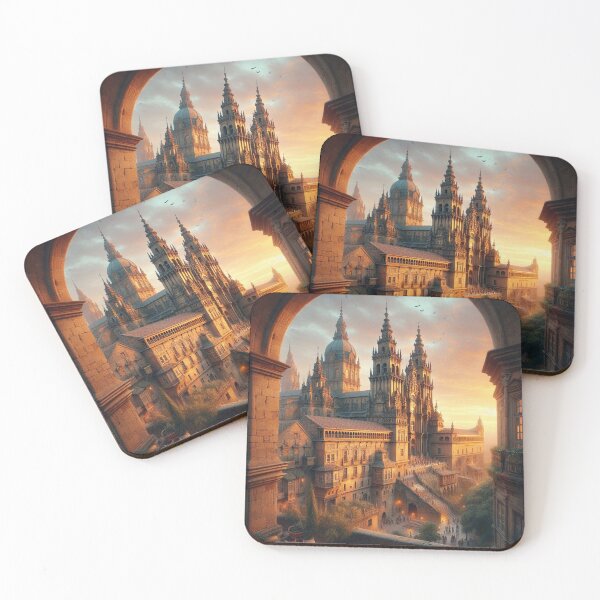 Item preview, Golden Dusk Over a Medieval City with Arch designed and sold by Sybille-Yates.