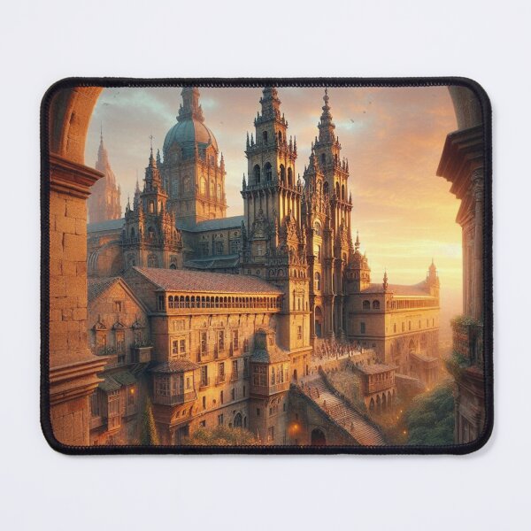 Item preview, Golden Dusk Over a Medieval City with Arch designed and sold by Sybille-Yates.