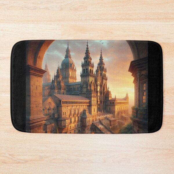Item preview, Golden Dusk Over a Medieval City with Arch designed and sold by Sybille-Yates.