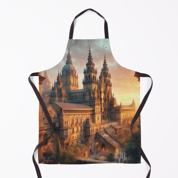 Item preview, Golden Dusk Over a Medieval City with Arch designed and sold by Sybille-Yates.
