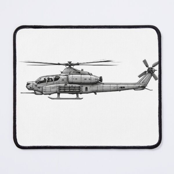 Item preview, Bell AH-1Z Viper Side View Helicopter Illustration designed and sold by Combat Skies.