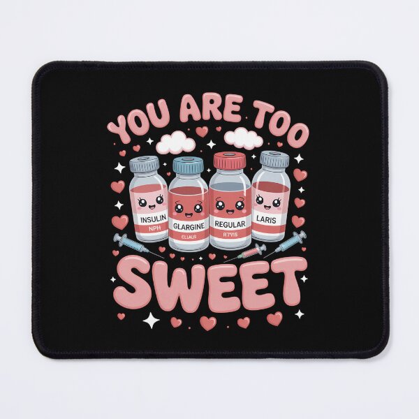 Item preview, You Are Too Sweet Valentine Insulin Diabetes ICU Nurse designed and sold by SyncSusscess.