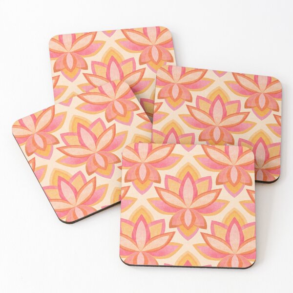 Item preview, Trippy Seventies Lotus Pattern in Groovy Hot Pink and Orange designed and sold by micklyn.