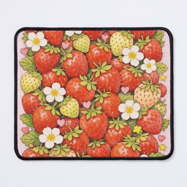 Item preview, Valentine’s Day illustration of a hand-drawn wild strawberry designed and sold by MariaPencilArt.