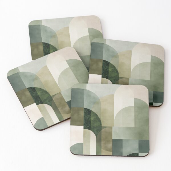 Item preview, Geometric Green Shapes boho designed and sold by lautir.