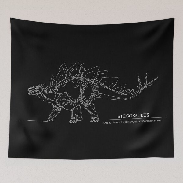 Item preview, Stegosaurus Minimalist Line Art - Topographic Style designed and sold by 1LineMS.