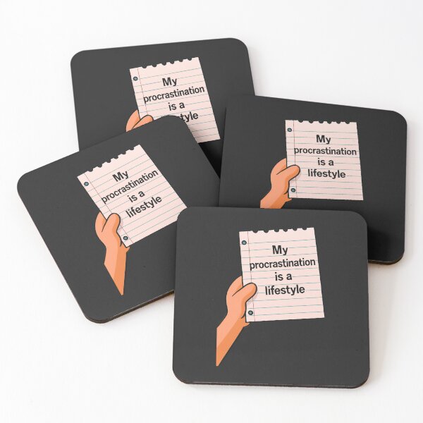 Item preview, My Procrastination is a Lifestyle Funny Quote - Sarcastic Cartoon Note Art designed and sold by Wonder Pixel Studio.