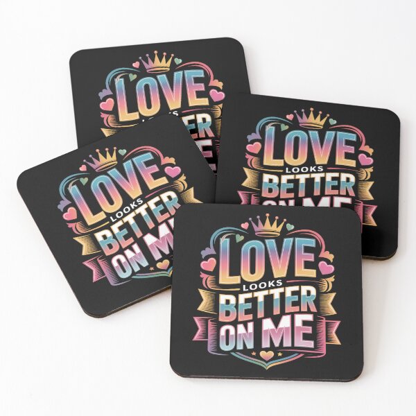 Item preview, Love Looks Better On Me.Luxury Romantic Quote Typography designed and sold by Aarvya Fashion Club ( A.F.C ).