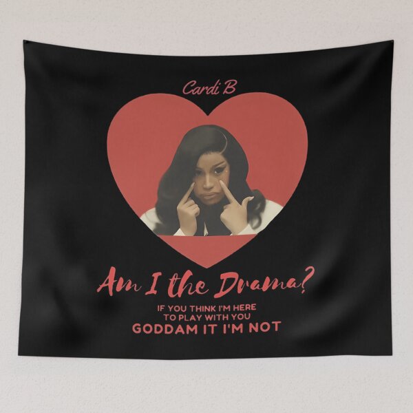 Item preview, CardiB Am I The Drama Quote Funny Meme Heart designed and sold by Sibombom.