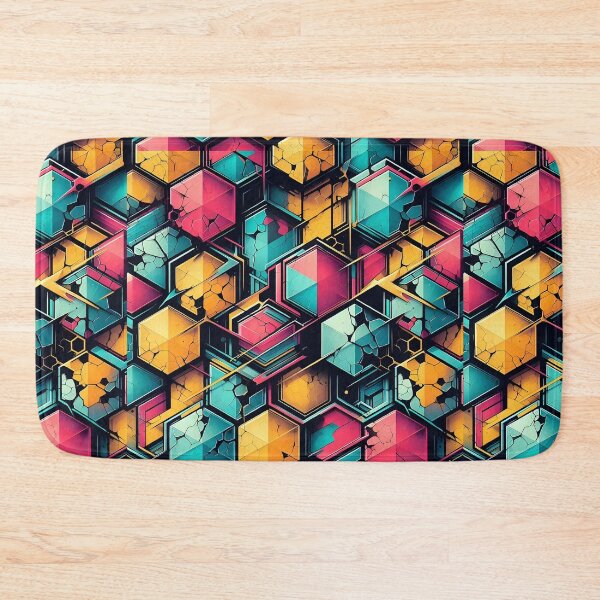 Item preview, Neon Hex Grid Chaos designed and sold by Chic_Clip_Craft.