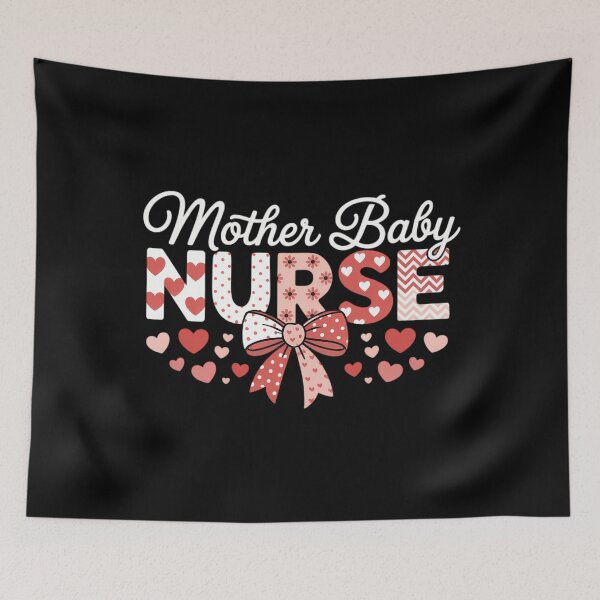 Item preview, Valentines Mother Baby Nurse Coquette Bow Postpartum Nurse designed and sold by bongsentrang.