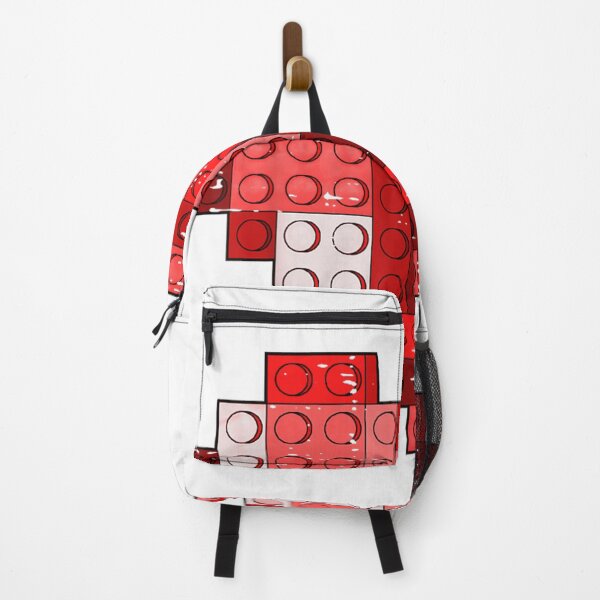 Item preview, Red Building Blocks Toy Bricks Heart Shape Creative Play Graphic Art designed and sold by RannaHile.