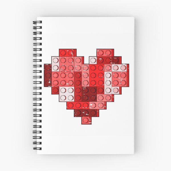 Item preview, Red Building Blocks Toy Bricks Heart Shape Creative Play Graphic Art designed and sold by RannaHile.