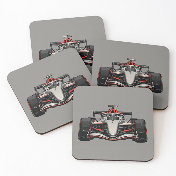 Item preview, Formula One Grey & Red Race Car – Front View designed and sold by VenZolic.