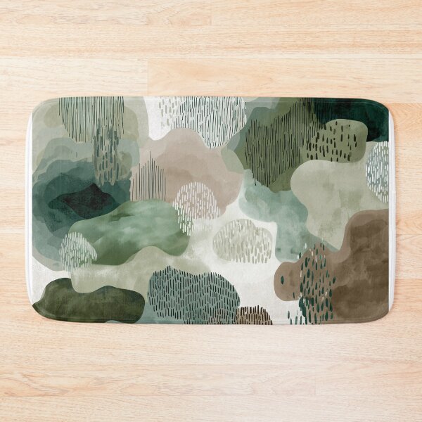Item preview, Organic boho Shapes in Green Tones designed and sold by lautir.