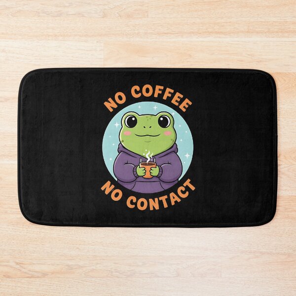 Item preview, Cute Frog No Coffee No Contact designed and sold by dudelinart.