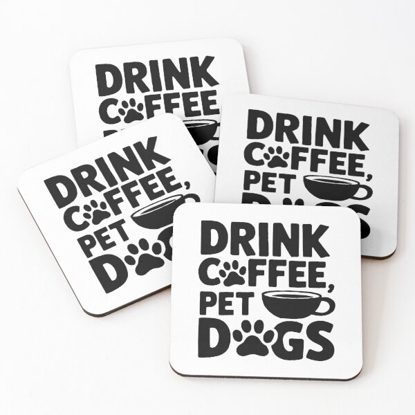 Item preview, Drink Coffee Pet Dogs Life Quote designed and sold by KD Merch.