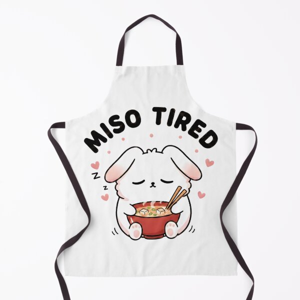 Item preview, Miso Tired Japanese Bunny Eating Ramen - Funny Japanese Food Design designed and sold by AmyLeeKawaii.