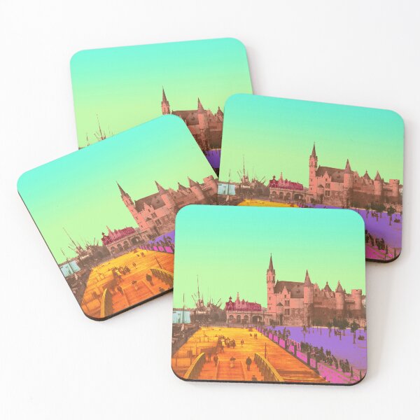 Item preview, Antwerp Het Steen – Colorful Pop Art Port City designed and sold by Mauswohn.