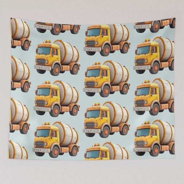 Item preview, Old Kawaii cement mixer for children designed and sold by LiskoDesign.
