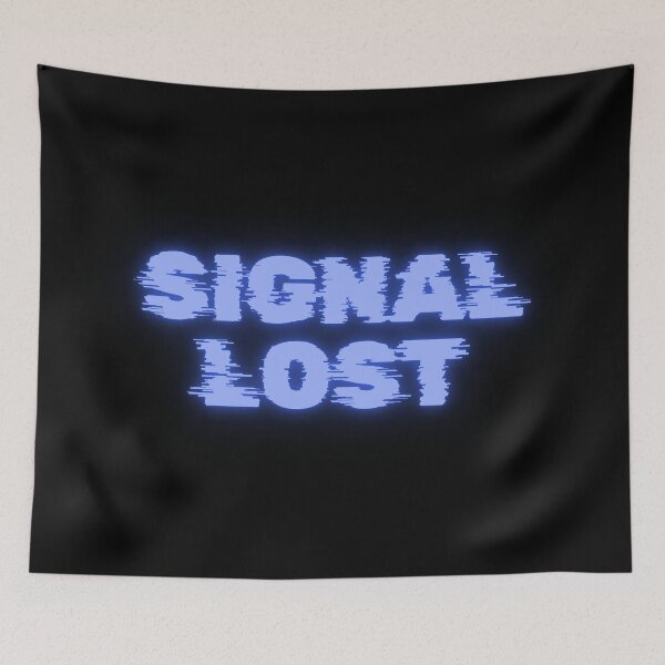 Item preview, Signal Lost - Blue Glitch Aesthetic Typography designed and sold by ClashShop.