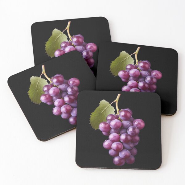 Item preview, Purple Grapes on Black Background – Elegant Wine Fruit Botanical Art designed and sold by @majovegana.